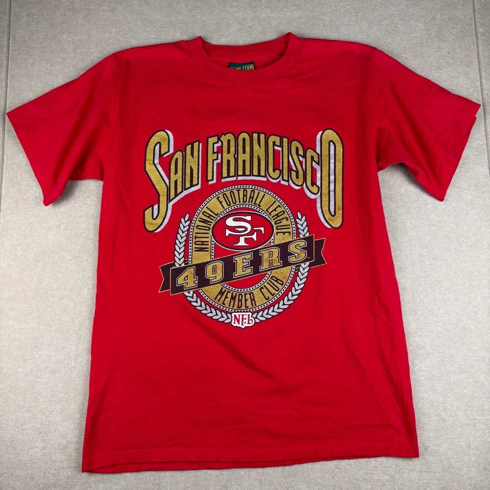 Vintage San Francisco 49ers T-Shirt Mens‎ L Red NFL Football USA Single Stitch
